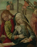 La Virgen y san Juan llorando el cuerpo de Cristo fragmento de una Lamentación de Cristo - Maestro de Delft — vista de la obra