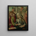 La Virgen y san Juan llorando el cuerpo de Cristo fragmento de una Lamentación de Cristo - Maestro de Delft — cuadro enmarcado en la pared