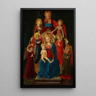 Master of Pratovecchio - Virgin and Child Enthroned with God the Father and Six Angels.webp