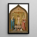 the Man of Sorrows with the Virgin and Saint Catherine of Alexandria - Master of Saint Veronica — framed artwork on a wall