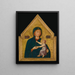 Virgen con el Niño - Maestro de Santa Cecilia — cuadro enmarcado en la pared