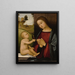 The Virgin and Child holding a goldfinch - Master of the Assumption of Madeleine — framed artwork on a wall