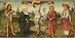 La Crucifixión con San Juan Bautista y San Jerónimo - Maestro de la Epitafio de Breidenbach — vista de la obra