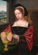 Una dama leyendo Santa María Magdalena - Maestro de las Demi-Longitudes Femeninas — vista de la obra