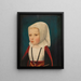 Retrato de una princesa en edad temprana - Maestro de la Leyenda de Magdalena — cuadro enmarcado en la pared