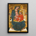 la Virgen con el Niño en majestad - Maestro de la Cruz de Pesaro — cuadro enmarcado en la pared