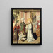 La Adoración del Niño - Maestro del Retablo de San Bartolomé — cuadro enmarcado en la pared