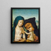 La Santa Familia - Maestro del Retablo de Santa Bárbara — cuadro enmarcado en la pared