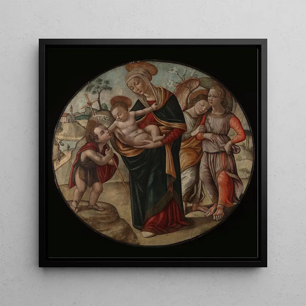 Impresión artística Vierge y Niño con san Juan Bautista - Maestro del Tondo Borghèse | Impresión artística