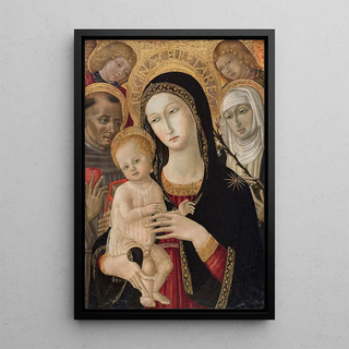 Matteo di Giovanni - Madonna and Child with St Catherine of Siena Saint Anthony of Padua and Angels.webp