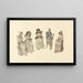 an artist reading a manuscript to four ladies - Matthew Haughton — framed artwork on a wall