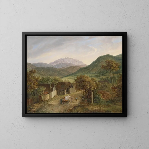 Vista sobre el Schneeberg - Matthias Rudolf Toma — cuadro enmarcado en la pared