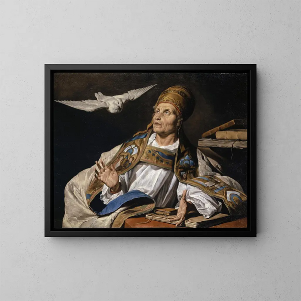San Gregorio - Matthias Stom — cuadro enmarcado en la pared