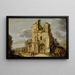 Ruins of a church - Matthieu Dubus — framed artwork on a wall