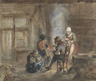 Matthijs Maris - Interieur met een familie rond een haard.webp