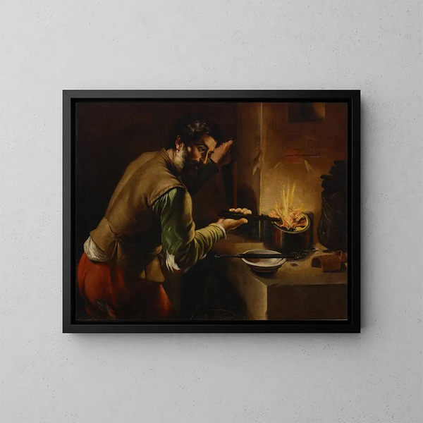 Un orfebre - Mattia Preti — cuadro enmarcado en la pared