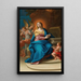 The Virgin and Child with Angels and Three Nails of the Cross - Mattia de Mare — framed artwork on a wall