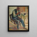Hombre sentado - Maurice Albert Loutreuil — cuadro enmarcado en la pared