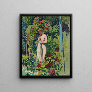 Maurice Denis - Nymphe aux fleurs Nu la draperie dans le jardin.webp
