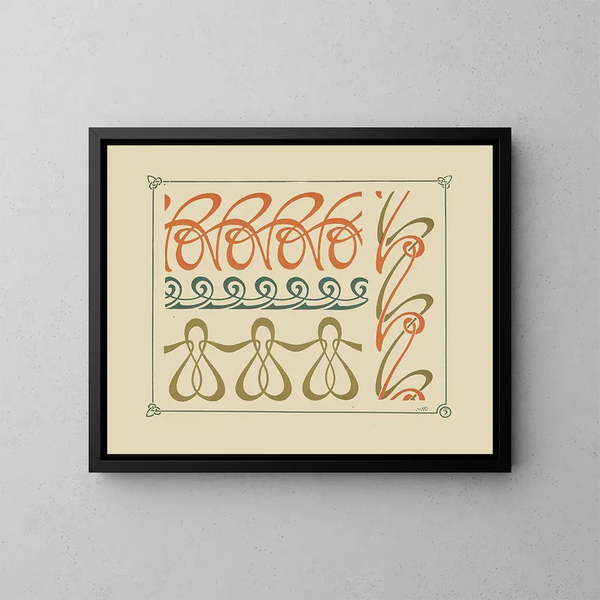 Abstract design based on curved shapes - Maurice Pillard Verneuil — framed artwork on a wall
