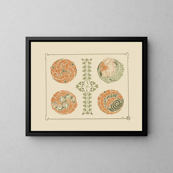 Abstract design based on leaf shapes - Maurice Pillard Verneuil — framed artwork on a wall