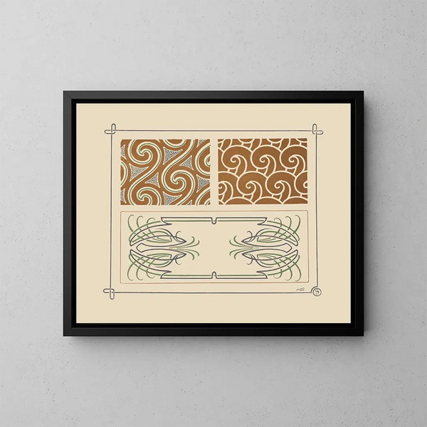 Abstract design based on whirlpools - Maurice Pillard Verneuil — framed artwork on a wall