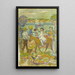 Grupo de figuras con burro - Maurice Prendergast — cuadro enmarcado en la pared