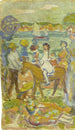 Grupo de figuras con burro - Maurice Prendergast — vista de la obra