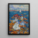 Figures à marée basse sur les rochers - Maurice Prendergast — framed artwork on a wall
