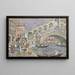Rialto Bridge, covered bridge, Venice - Maurice Prendergast — framed artwork on a wall
