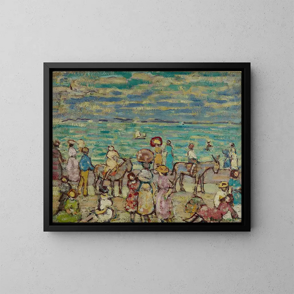 La Playa - Maurice Prendergast — cuadro enmarcado en la pared