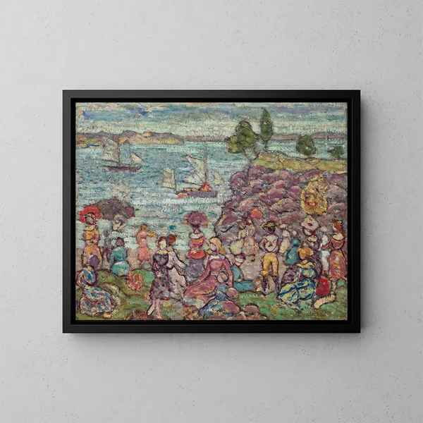 La Carrera de Barcos - Maurice Prendergast — cuadro enmarcado en la pared