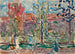 Trees against Mountain - Maurice Prendergast — artwork view