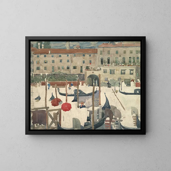 Venice Marina - Maurice Prendergast — framed artwork on a wall