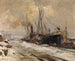 Puerto de Amberes en invierno - Maurits Blieck — vista de la obra