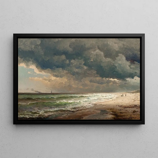 Playa de Long Island - Mauritz Frederick Hendrick de Haas — cuadro enmarcado en la pared
