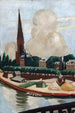 Rive du Main y iglesia - Max Beckmann — vista de la obra