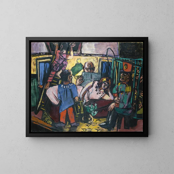 Reproduction of the painting Circus Caravan Painting - Max Beckmann