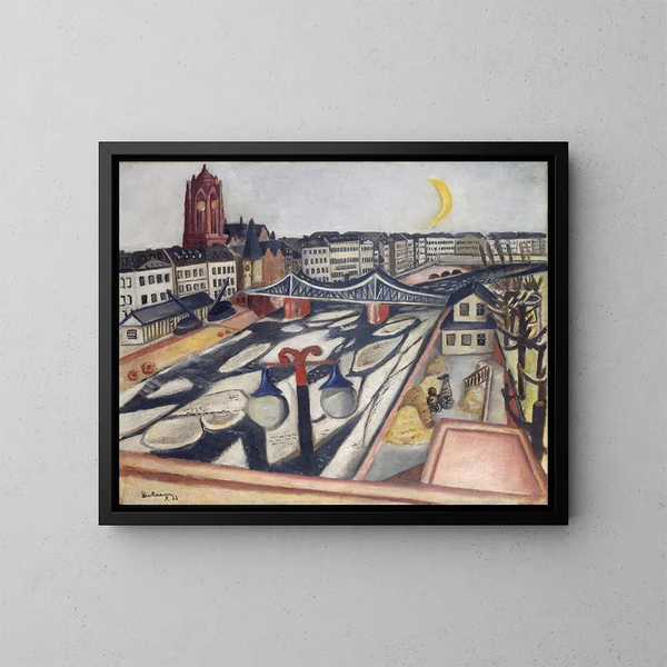 Reproducción del cuadro de hielo en el río - Max Beckmann