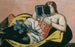 Mujer acostada con libro y iris - Max Beckmann — vista de la obra