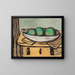 Nature morte avec un grand fruit vert - Max Beckmann — framed artwork on a wall