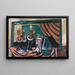 Naturaleza muerta con vela invertida - Max Beckmann — cuadro enmarcado en la pared