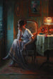 Joven mujer a la luz de la lámpara - Max Carlier — vista de la obra