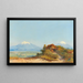 Landscape painting of Sicily with Mount Etna in the background - Max Friedrich Rabes — framed artwork on a wall