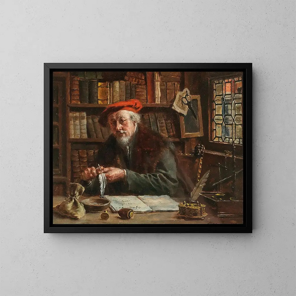 El prestamista - Max Gaisser — cuadro enmarcado en la pared