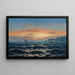 Velero cerca de la costa en la luz de la tarde - Max Jensen — cuadro enmarcado en la pared