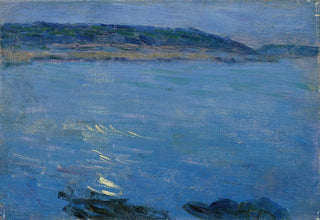 Max Kurzweil - Blaue Meereslandschaft im Mondschein.webp