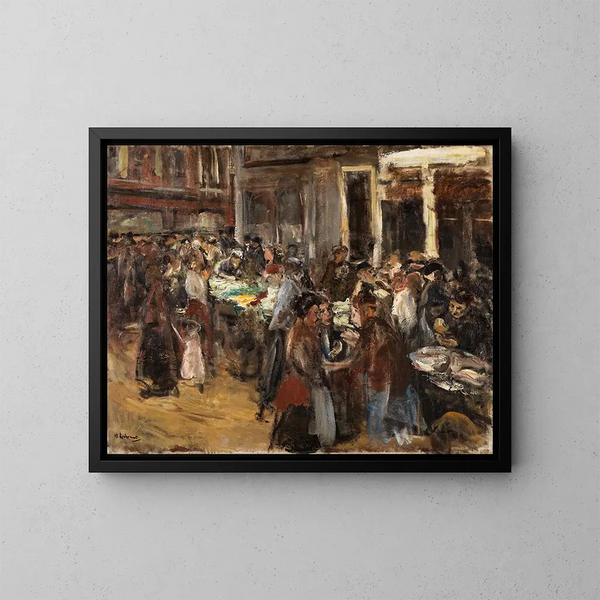 Mercado de las gemas en Ámsterdam - Max Liebermann — cuadro enmarcado en la pared