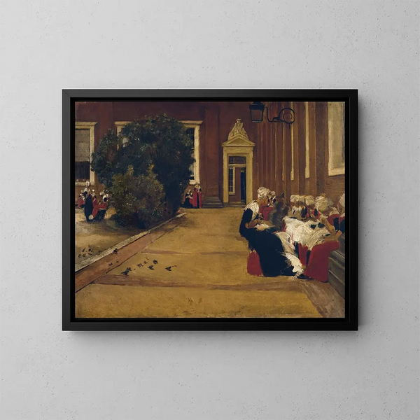 Hijas huérfanas en Ámsterdam - Max Liebermann — cuadro enmarcado en la pared