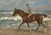 Cavalier sur la plage vers la izquierda - Max Liebermann — vista de la obra